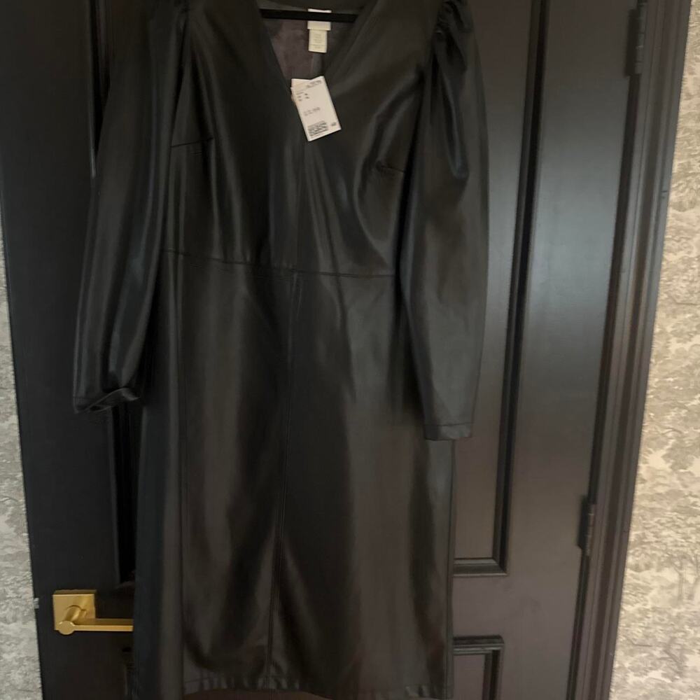 Nwt hm black faux leather